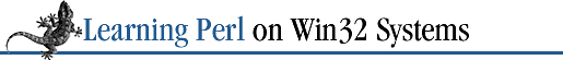 Learning Perl on Win32